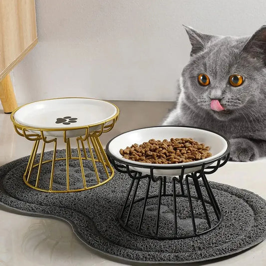 Elevated Metal Stand Cat Lift Bowl