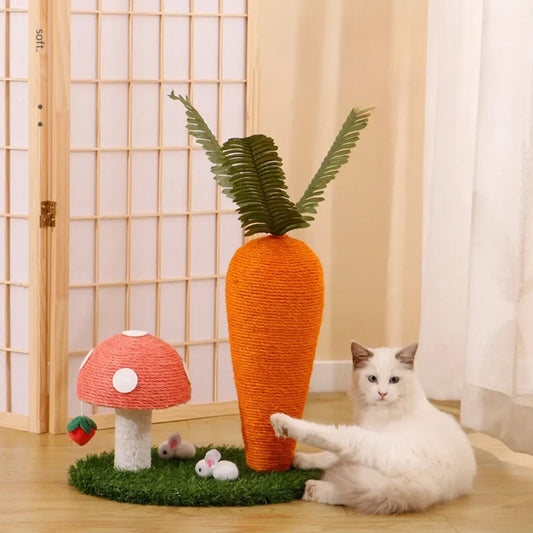 Carrot Cat Tree for Cat Scratching