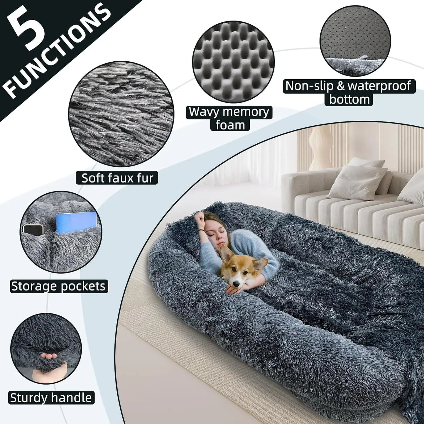 Large Human Dog Bed for Adult