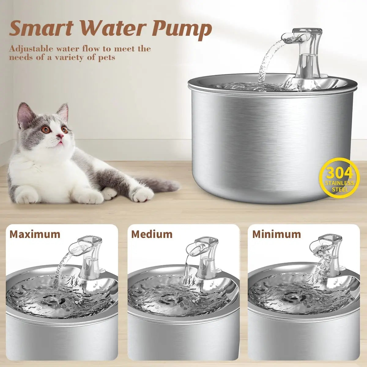 Automatic cat water fountain