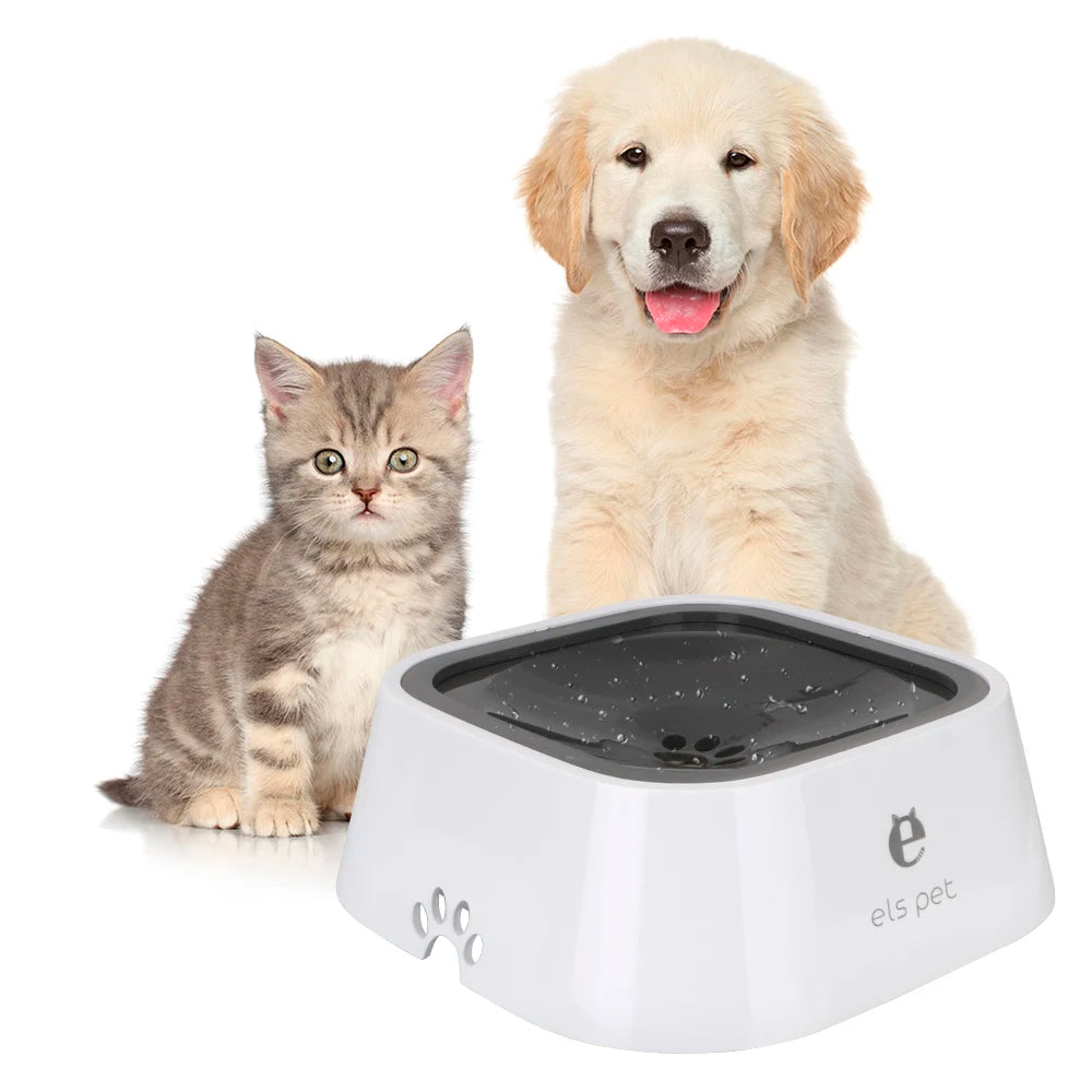 Anti-Overflow 1.5L Cat Dog Water Bowl