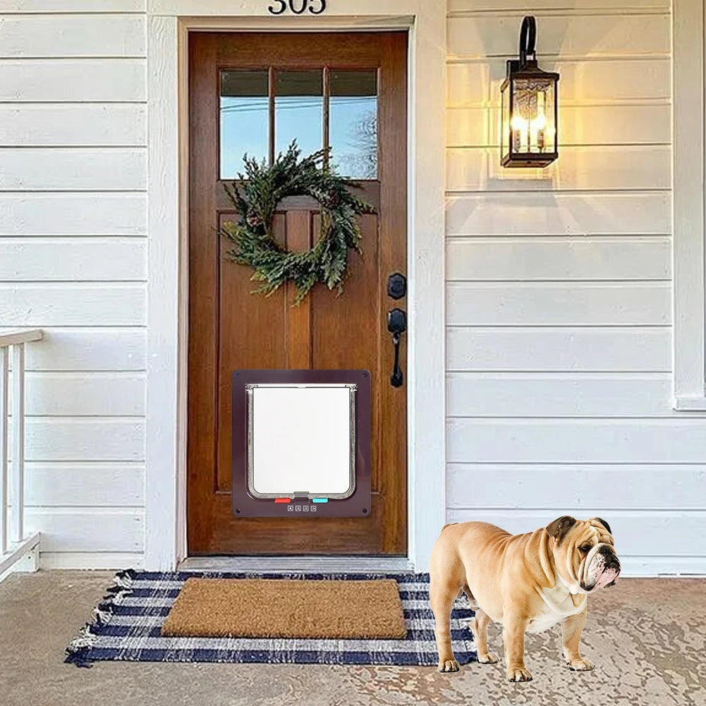 Cat Flap Door with 4 Way Security Lock